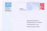 France, Entier-postal PAP Réponse, Association Pour La Recherche Sur Le Cancer, Autorisation 23126, Agrément 0301914 - PAP: Ristampa/Luquet