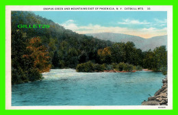 PHOENICIA, NY - ESOPUS CREEK AND MOUNTAINS EAST OF PHOENICA, N.Y. - CATSKILL MTS. N.Y.- - Catskills