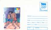 LUTTE ENTIER POSTAL ROUMANIE 1992 JEUX OLYMPIQUES DE BARCELONE - Zomer 1992: Barcelona