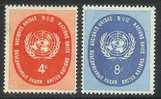 UNO New York 1958 Mint Hinged Stamps Definitives 70-71 #3814 - Andere & Zonder Classificatie