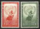 UNO New York 1954 Mint Hinged Stamps Human Rights 33-34 #3804 - Altri & Non Classificati