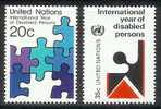 UNO New York 1981 MNH Stamp(s) Disabled 367-368 #3921 - Sonstige & Ohne Zuordnung