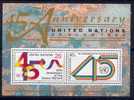 UNO New York 1987 MNH Block 11 45 Years UNO #3954 - Sonstige & Ohne Zuordnung