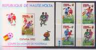 Haute-Volta, Coupe Du Monde De Football 1982, P.A. N° 233/36 + B.F. 19 Yvert Neufs ** - 1982 – Espagne