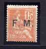 FRANCE TIMBRE DE FRANCHISE N°1  15c MOUCHON NEUF SANS CHARNIERE ,  MNH , SIN CHARNELA , TTB - Neufs