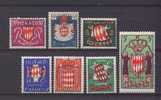 Monaco, Armoiries 1954, N° 405/11 Yvert Neuf ** - Briefmarken