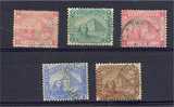 EGYPT, OLD GROUP 5 STAMPS 1888-1906,  ALL INVERTED WATERMARKS - 1866-1914 Ägypten Khediva