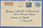 725+727 Op Aangetekende Brief Met Cirkelstempel HANNUT Op 13/8/1947 - Brieven En Documenten