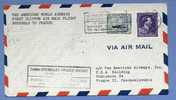 693+727 Op Luchtpostbrief " 1°vol Americain / Liaison BRUXELLES-PRAGUE-VIENNE - Lettres & Documents