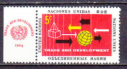 H0080 - ONU UNO NEW YORK N°125  ** AVEC TAB ECONOMIE - Unused Stamps