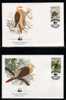 WWF 0029 1985 MAURITIUS PINK PIGEON SET OF 4 FDCS - Sonstige & Ohne Zuordnung