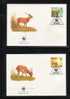 WWF 0068 1988 BOTSWANA RED LECHWE SET OF 4 FDCS - Andere & Zonder Classificatie