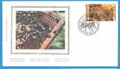 FDC Abeilles Et Grille De Cire - Sur Soie - Artsite: Buzin - Année: 1997 - Cachet: 30/08/1997 - Ref 9544 - Honeybees