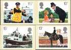 (4) Police Duties - U.K. PHQ Cards - Police - Gendarmerie