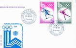 SKI FDC ROUMANIE JEUX OLYMPIQUES DE LAKE PLACID 1980 SKI DE FOND ET PATINAGE DE VITESSE - Invierno