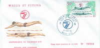 NATATION FDC WALLIS ET FUTUNA 1979 JEUX DU PACIFIQUE SUD - Schwimmen