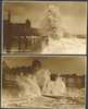 (2) Rough Seas Views Of Hastings U.K.- Real Photos - Hastings