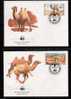 WWF 0028 1985 MONGOLIA CAMEL SET OF 4 FDCS - Sonstige & Ohne Zuordnung