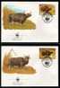 WWF 0044 1986 CAMBODIA CATTLE SET OF 4 FDCS - Andere & Zonder Classificatie