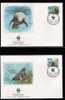 WWF 0139 1993 GUYANA MANATEE SET OF 4 FDCS - Altri & Non Classificati