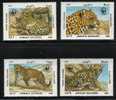 WWF 0032 1985 AFGHANISTAN LEOPARD SET OF 4 NHM - Other & Unclassified