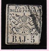 Italian States STATO PONTIFICIO Papal State 5 BAJ DIFETTI ERROR Plattenfehler (FRANCO) - Papal States