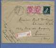 696+713(2) Op Aangetekende Brief Met Cirkelstempel CHATELIEAU  E Op 8/1/1946 - 1936-1957 Collar Abierto