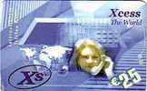 ALLEMAGNE PREPAID RARE XCESS THE WORLD 25E NEUVE NUMEROTEE - Altri & Non Classificati