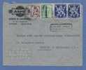 683(x2)+714+ 726 Op Luchtpost Brief Met Cirkelstempel ANTWERPEN  Op 26/10/47 + Stempel IN DE BUS GEVONDEN Naar U.S.A. - Storia Postale