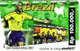 RONALDO & BRAZIL NATIONAL TEAM - Indonesia Old Rare Card * Football Soccer Futebol Brasil Real Madris CF Inter Milan - Indonésie