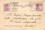 Entier Postal Num 69 BARCELONA 1934 Correo Interior - 1931-....