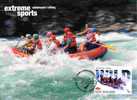 Entier Postal Sur Carte Postale Avec Illustration "Sport Extrème / Rafting" - Rafting