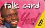 KENYA 600  SHS  PINK GSM  MOBILE   CARD AFRICAN  MAN  ON  PHONE - Kenya