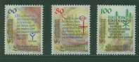 L0234 Noel Texte De Chants 1014 à 1016 Liechtenstein 1993 Neuf ** - Unused Stamps