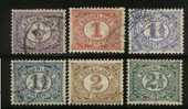 NEDERLAND 1899 Cijferzegels 50-55 Used #1083 - Gebruikt