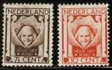 Ned 1924 Childseries 2 Values Mint Hinged  142-143 #45 - Ongebruikt