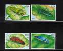 FIJI 2000 INSECTS BEETLES SET OF 4 NHM Insects - Fidji (1970-...)