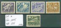 SUEDE  Lot De 5 Timbres * ( Avec Charnière )     COTE: 110 € - Sonstige & Ohne Zuordnung