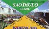 COREE DU SUD KOREAN AIR SAO PAULO BRESIL WATERFALLS CHUTES D'EAU PRIVEE RARE - Aerei