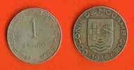 MOZAMBIQUE 1936 1 Escudo Copper-nickel KM66 #195 - Mozambique