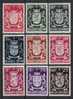 Belgie OCB 716 / 724 (*) - Unused Stamps