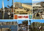 CANET-PLAGE   -  Le Port Et La Capitainerie. La Place De La Méditerrannée Et La Plage... - Canet Plage