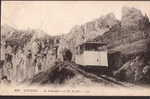 France - Train à Crémaillère Funiculaire Lourdes (utilisée 1920 Timbre Décollé) - Funiculaires