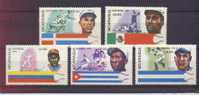 Nicaragua, Histoire Du Base-Ball, 1984, N° Yvert 1351/53 + P.A. 1077/78 Neufs ** - Béisbol