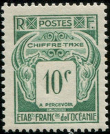 Pays : 367 (Océanie : Colonie Française)  Yvert Et Tellier N° :Tx  18 (*) - Timbres-taxe