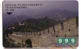 CHINA Great Wall - Beautifull Picture - Finlanda Rare Card , Only  5.000ex - Cultura