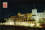 PRINCIPAUTE De MONACO  -  Le Palais Princier - Vue Nocturne - Palazzo Dei Principi