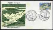 FDC- Enveloppe 1er Jour, ANDORRE Année 1986 N°351, Le Lac D´angonella - FDC