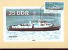 ALLEMAGNE DDR CARTE MAXIMUM NUM.YVERT 2309 BATEAUX FLUVIAUX - Maximumkarten (MC)