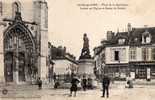 10 ARCIS SUR AUBE Place De La République, Animée, Commerces "Coiffeur""Opticien" 191? - Arcis Sur Aube